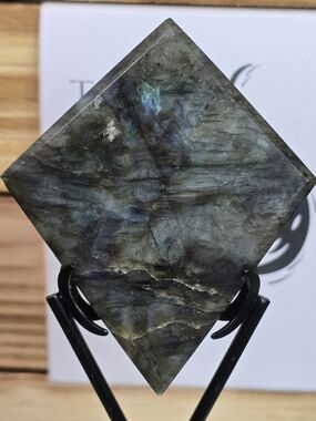 Labradorite Display Diamond with Astrology Stand